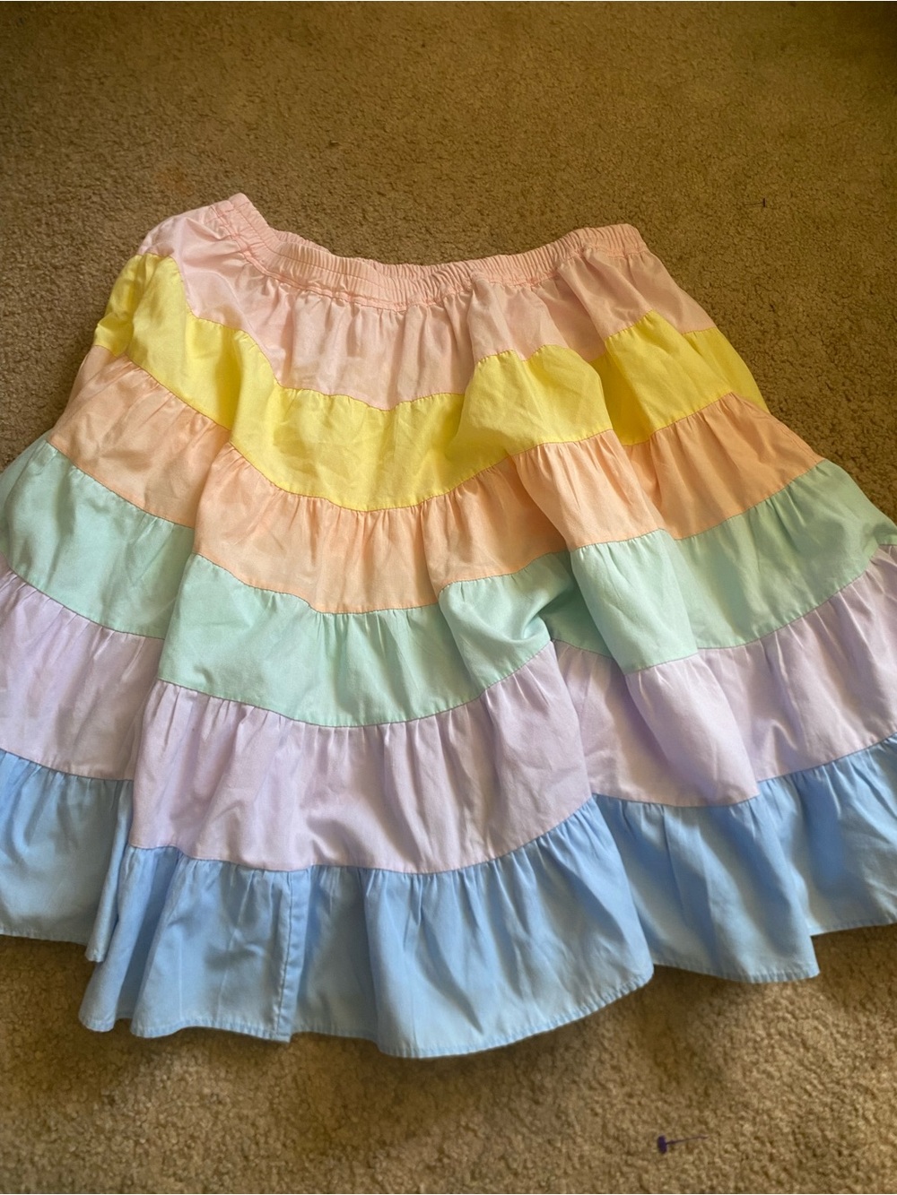 Kate Schorer Size Large Pastel Multicolored Tier Made in USA